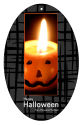 Side Halloween Vertical Oval Favor Tag 2.25x3.5